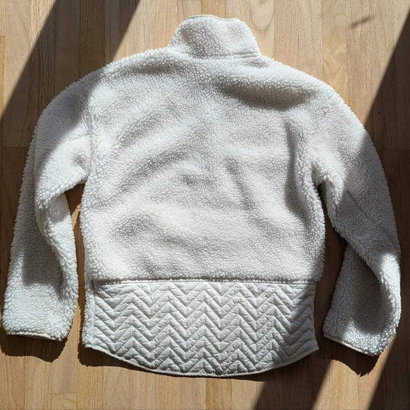 Athleta Sherpa Half Snap Sweatshirt Jacket (Size XS) - Picture 5 of 6